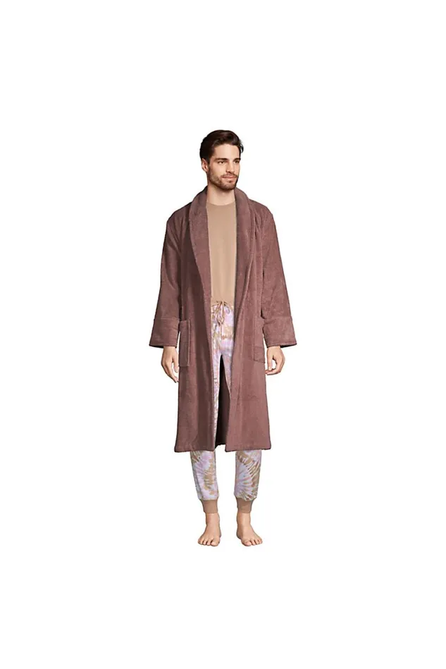 Lands039 End Pajamas and Robes Men Calf Length Turkish Terry Robe Mauve Quartz Lands039 End Pajamas and Robes Men Calf Length Turkish Terry Robe Mauve Quartz