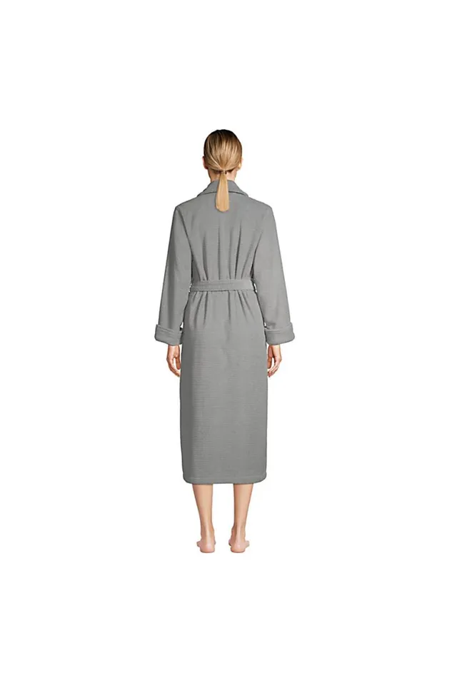 Lands039 End Pajamas and Robes Women Cotton Terry Long Spa Bath Robe Ultimate Gray Lands039 End Pajamas and Robes Women Cotton Terry Long Spa Bath Robe Ultimate Gray
