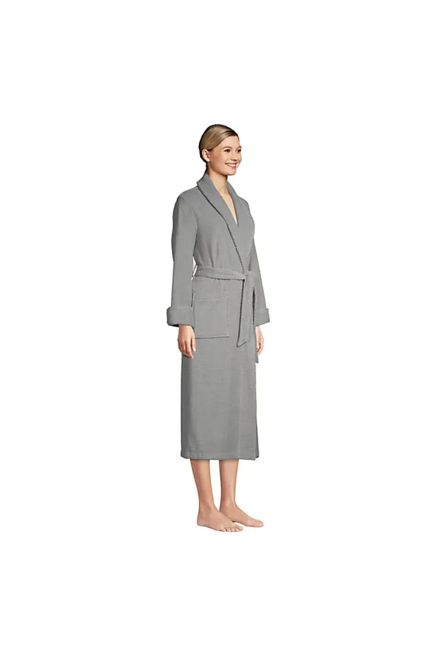 Lands039 End Pajamas and Robes Women Cotton Terry Long Spa Bath Robe Ultimate Gray Lands039 End Pajamas and Robes Women Cotton Terry Long Spa Bath Robe Ultimate Gray