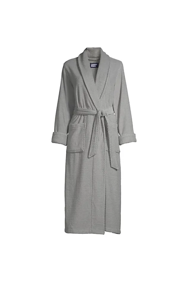 Lands039 End Pajamas and Robes Women Cotton Terry Long Spa Bath Robe Ultimate Gray Lands039 End Pajamas and Robes Women Cotton Terry Long Spa Bath Robe Ultimate Gray
