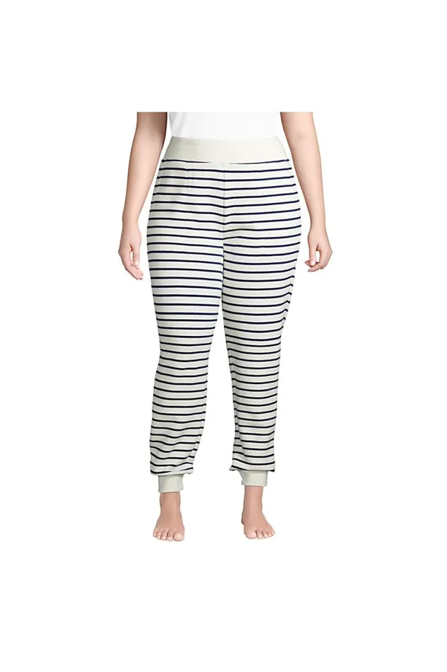 Lands039 End Pajamas and Robes Women Plus Size Waffle Jogger Sleep Pants Ivory Lands039 End Pajamas and Robes Women Plus Size Waffle Jogger Sleep Pants Ivory