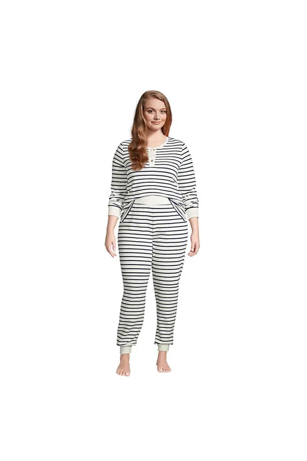 Lands039 End Pajamas and Robes Women Plus Size Waffle Jogger Sleep Pants Ivory Lands039 End Pajamas and Robes Women Plus Size Waffle Jogger Sleep Pants Ivory