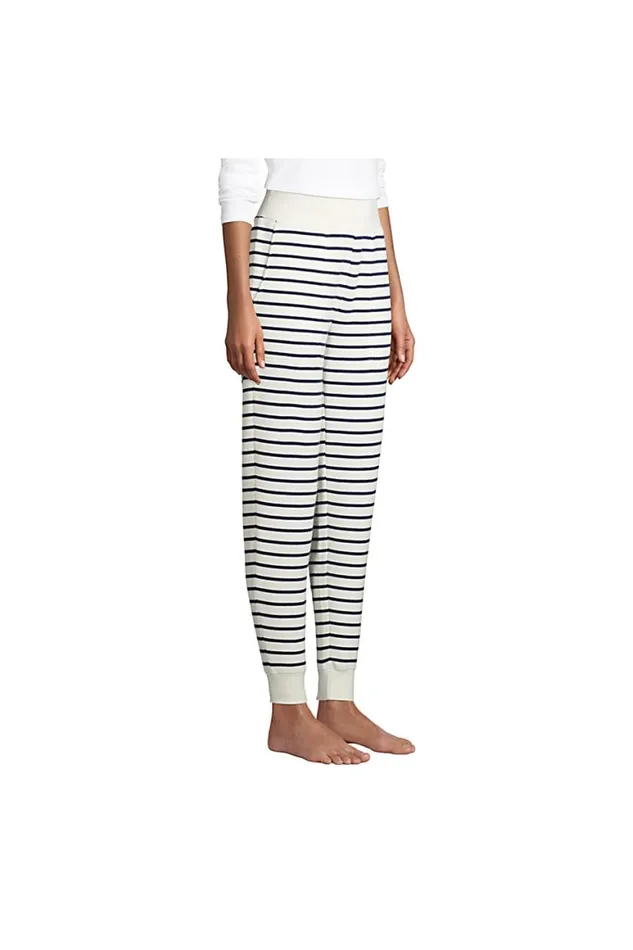 Lands039 End Pajamas and Robes Women Waffle Jogger Sleep Pants Ivory Lands039 End Pajamas and Robes Women Waffle Jogger Sleep Pants Ivory