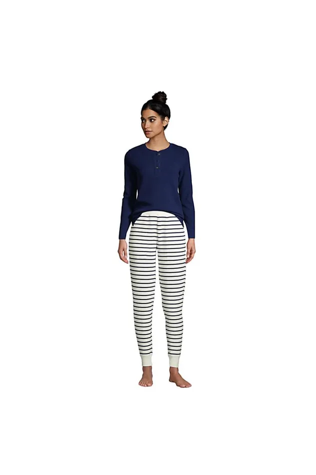 Lands039 End Pajamas and Robes Women Waffle Jogger Sleep Pants Ivory Lands039 End Pajamas and Robes Women Waffle Jogger Sleep Pants Ivory