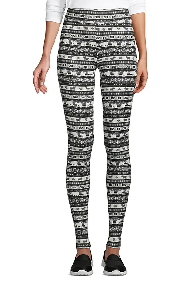 Lands039 End Pants Women High Rise Serious Sweats Fleece Lined Pocket Leggings Black Outdoor Fairisle Lands039 End Pants Women High Rise Serious Sweats Fleece Lined Pocket Leggings Black Outdoor Fairisle