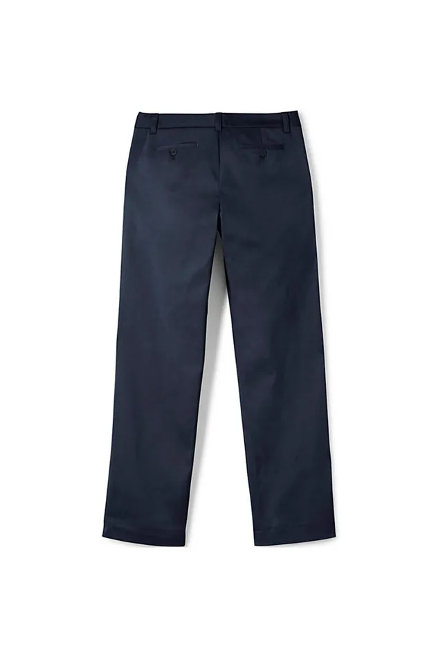 Lands039 End Pants Women Plain Front Stretch Chino Pants Classic Navy