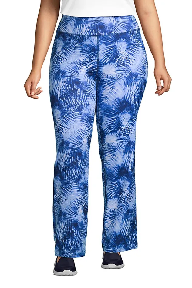 Lands039 End Pants Women Plus Size Active Yoga Pants Deep Sea Navy Tie Dye Palm Lands039 End Pants Women Plus Size Active Yoga Pants Deep Sea Navy Tie Dye Palm