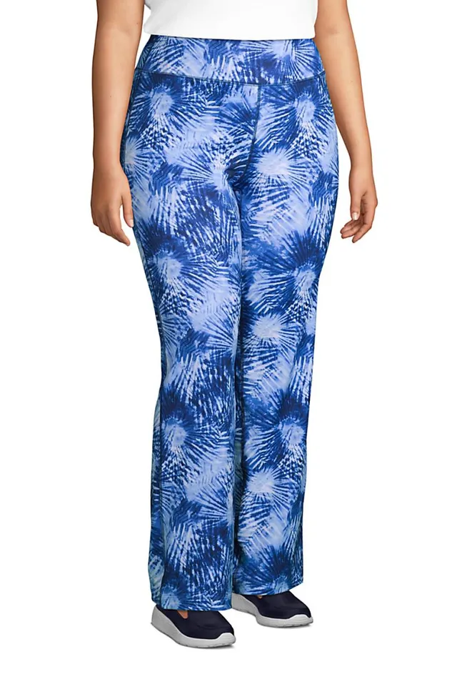 Lands039 End Pants Women Plus Size Active Yoga Pants Deep Sea Navy Tie Dye Palm Lands039 End Pants Women Plus Size Active Yoga Pants Deep Sea Navy Tie Dye Palm