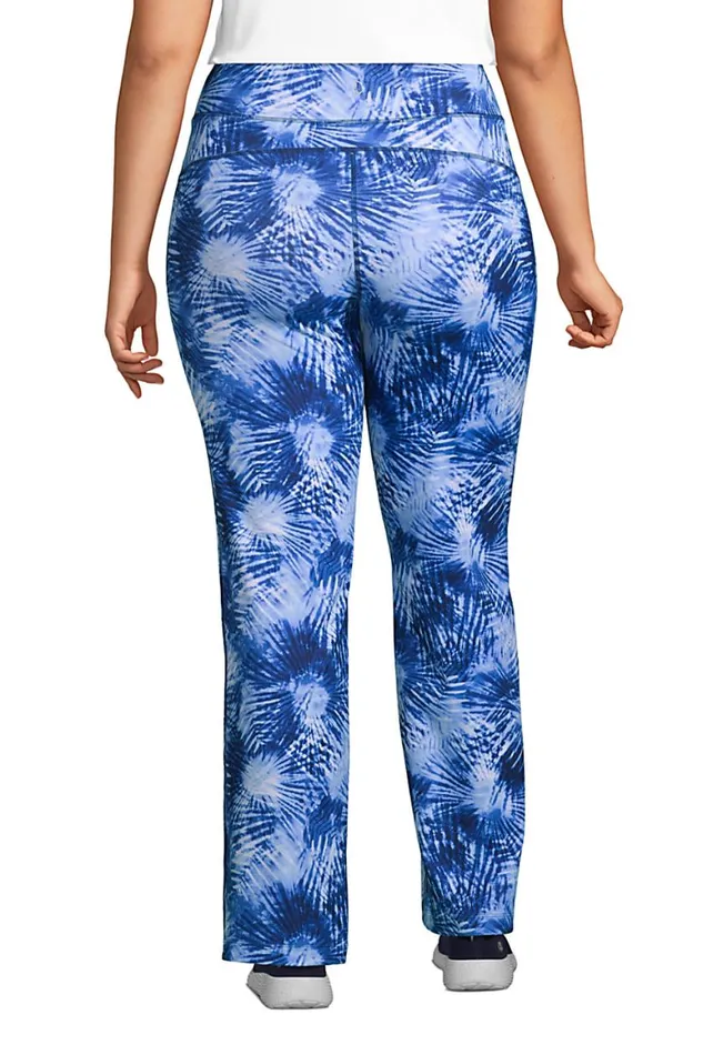 Lands039 End Pants Women Plus Size Active Yoga Pants Deep Sea Navy Tie Dye Palm Lands039 End Pants Women Plus Size Active Yoga Pants Deep Sea Navy Tie Dye Palm
