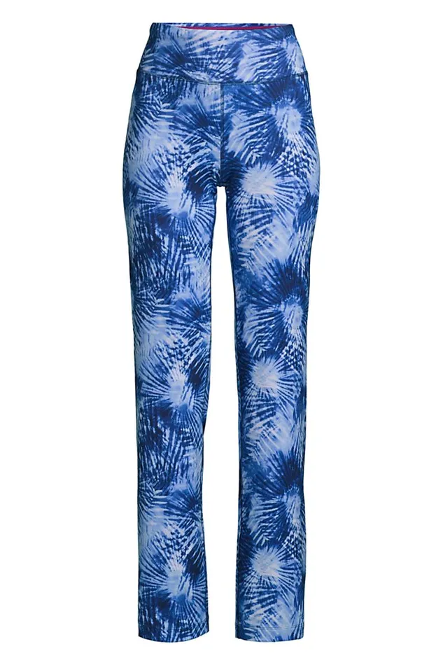 Lands039 End Pants Women Plus Size Active Yoga Pants Deep Sea Navy Tie Dye Palm Lands039 End Pants Women Plus Size Active Yoga Pants Deep Sea Navy Tie Dye Palm