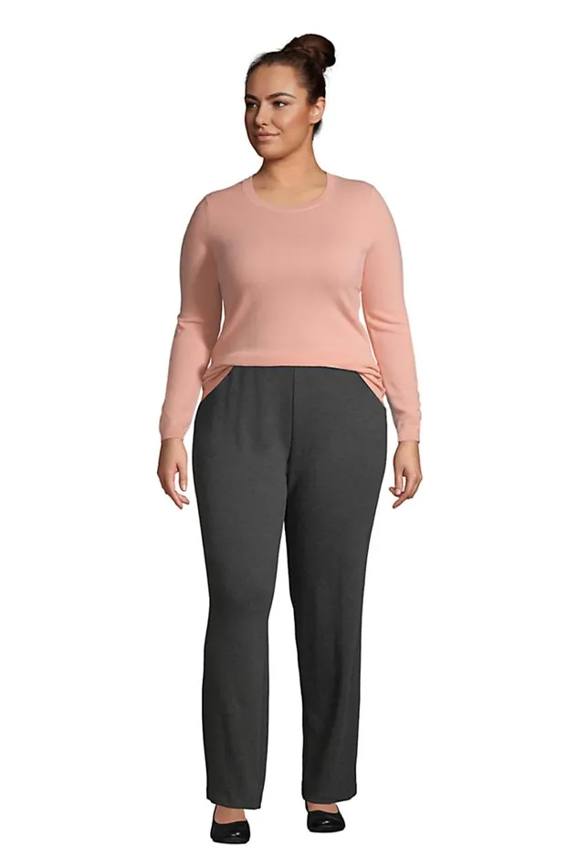 Lands039 End Pants Women Plus Size Sport Knit High Rise Elastic Waist Pull On Pants Mauve Quartz Lands039 End Pants Women Plus Size Sport Knit High Rise Elastic Waist Pull On Pants Mauve Quartz