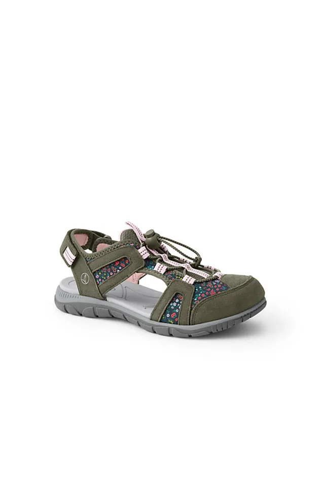 Lands039 End Shoes Women All Weather Closed Toe Sandals Forest Moss