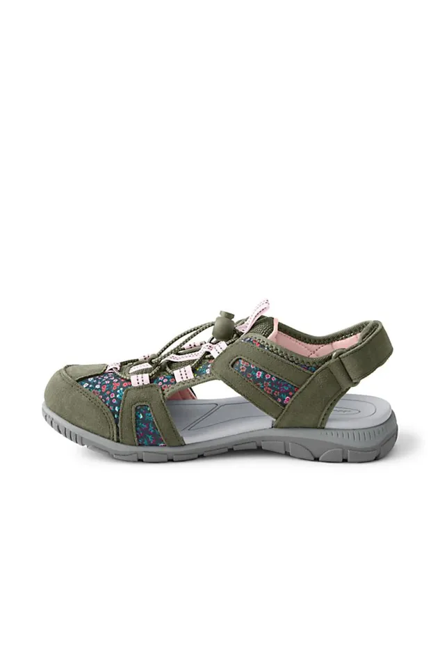 Lands039 End Shoes Women All Weather Closed Toe Sandals Forest Moss