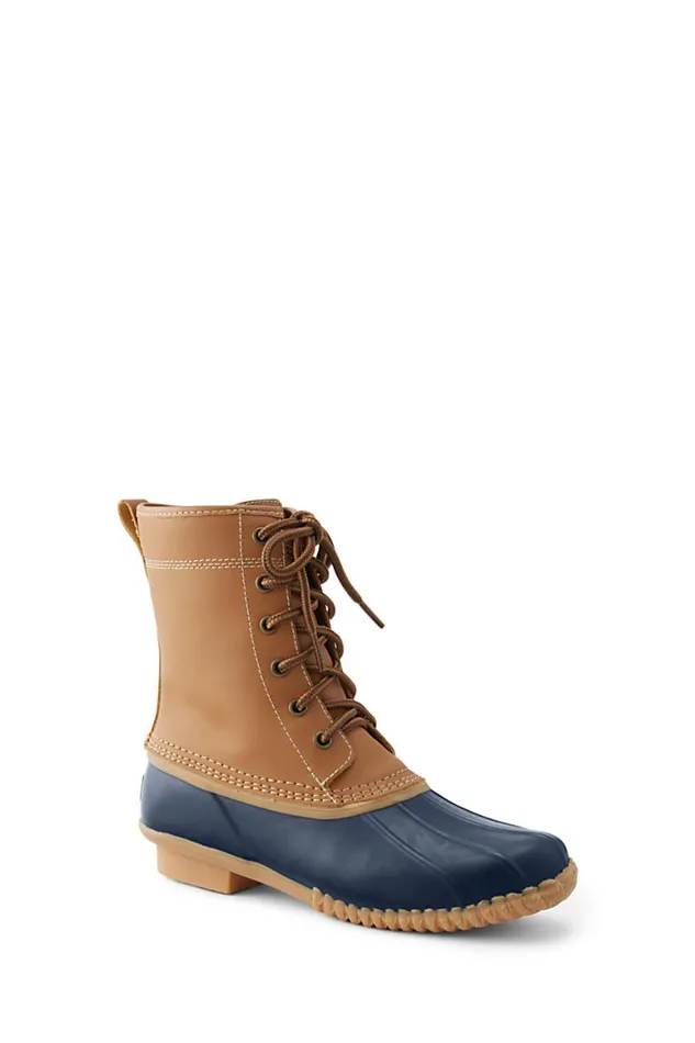 Lands039 End Shoes Women Insulated Flannel Lined Duck Boots Hazelnut