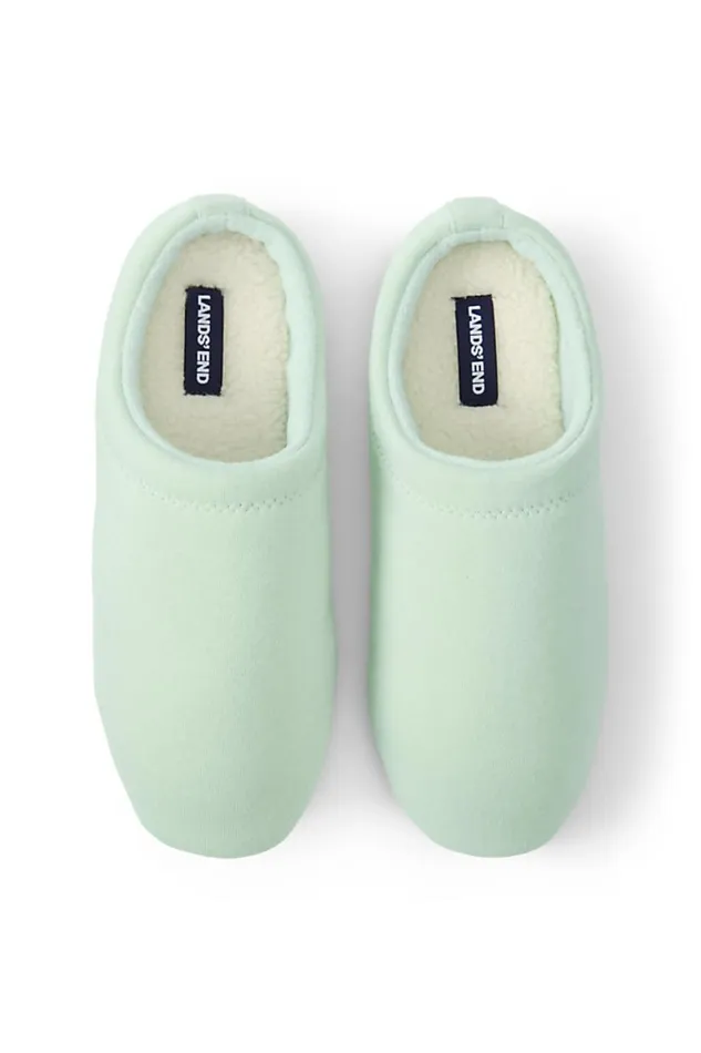Lands039 End Shoes Women Serious Sweats Clog Slippers Soft Sea Green
