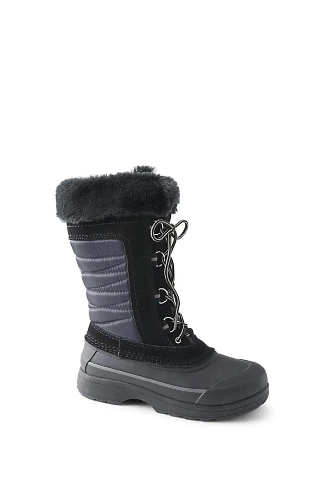 Lands039 End Shoes Women Squall Insulated Winter Snow Boots Black