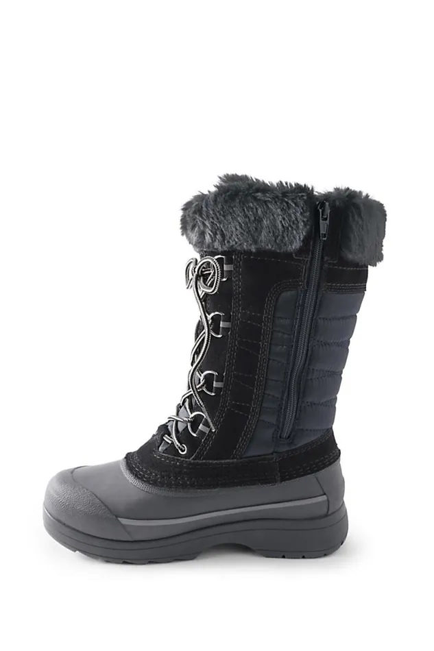 Lands039 End Shoes Women Squall Insulated Winter Snow Boots Black