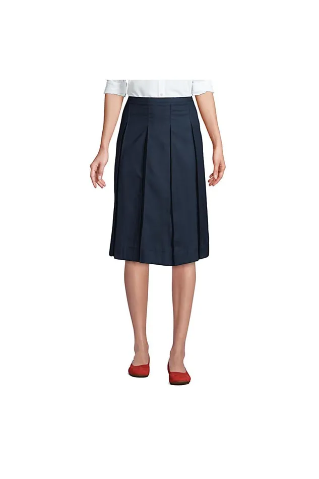 Lands039 End Skirts and Skorts Women Box Pleat Skirt Below The Knee Classic Navy Lands039 End Skirts and Skorts Women Box Pleat Skirt Below The Knee Classic Navy