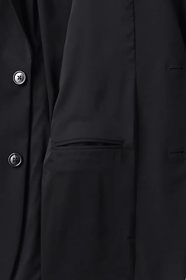 Lands039 End Sportcoats and Blazers Men Dress Code Washable Wool Blend Suit Coat Black Lands039 End Sportcoats and Blazers Men Dress Code Washable Wool Blend Suit Coat Black