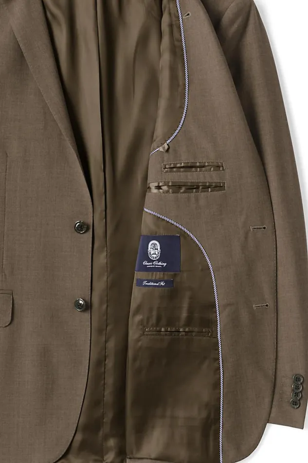 Lands039 End Sportcoats and Blazers Men Traditional Fit Yearrounder Suit Jacket Chestnut Lands039 End Sportcoats and Blazers Men Traditional Fit Yearrounder Suit Jacket Chestnut
