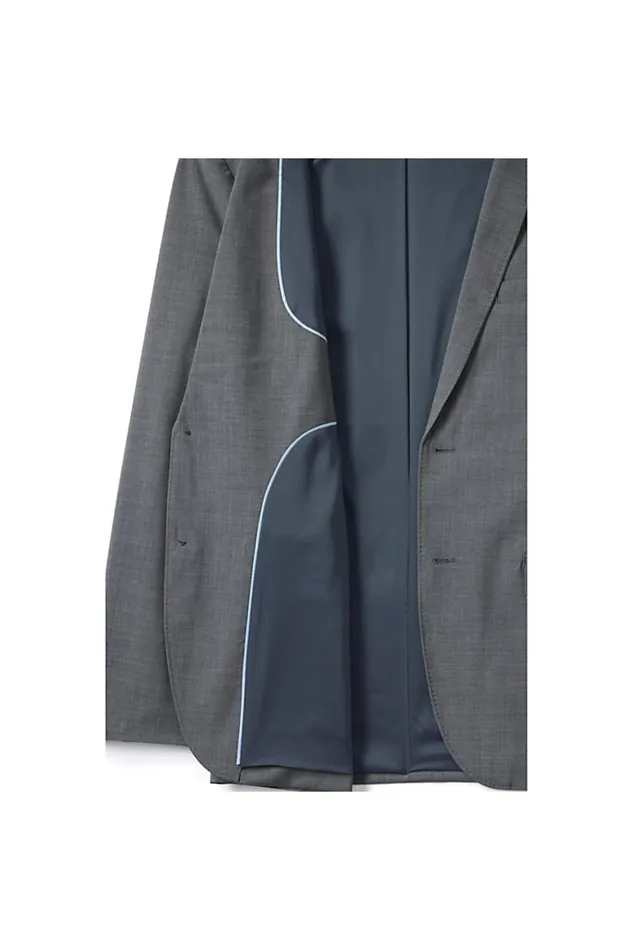 Lands039 End Suits and Separates Men Big Washable Wool 2 Button Tailored Fit Suit Jacket Light Charcoal Lands039 End Suits and Separates Men Big Washable Wool 2 Button Tailored Fit Suit Jacket Light Charcoal