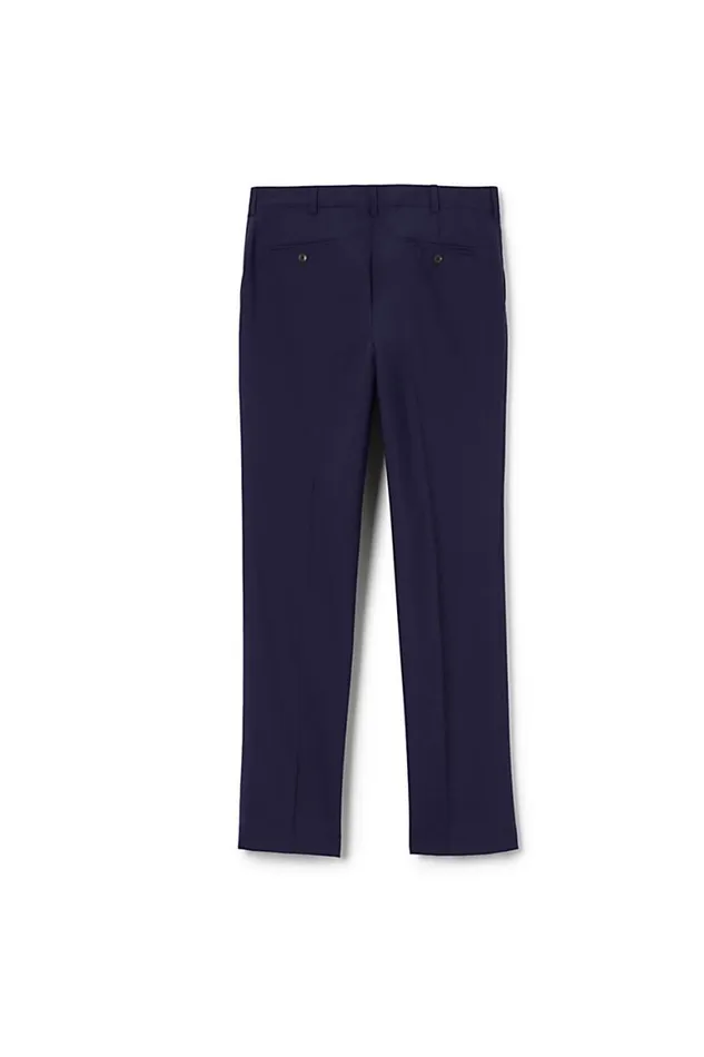 Lands039 End Suits and Separates Men Washable Wool Tailored Plain Front Trousers True Navy Lands039 End Suits and Separates Men Washable Wool Tailored Plain Front Trousers True Navy