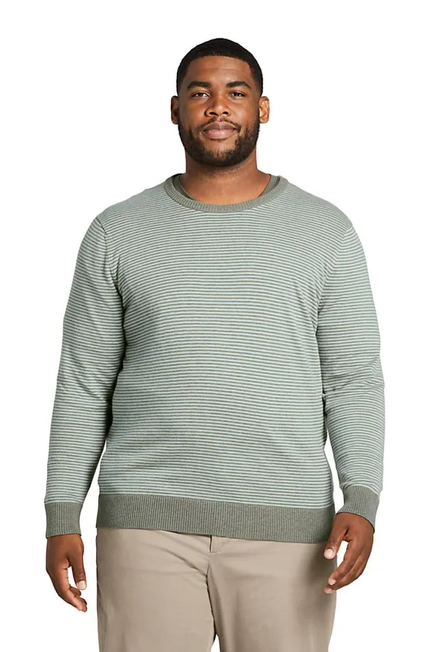 Lands039 End Sweaters Men Big And Tall Performance Crewneck Sweater Royal Cobalt Stripe Lands039 End Sweaters Men Big And Tall Performance Crewneck Sweater Royal Cobalt Stripe
