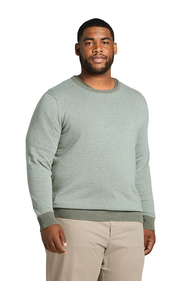 Lands039 End Sweaters Men Big And Tall Performance Crewneck Sweater Royal Cobalt Stripe Lands039 End Sweaters Men Big And Tall Performance Crewneck Sweater Royal Cobalt Stripe