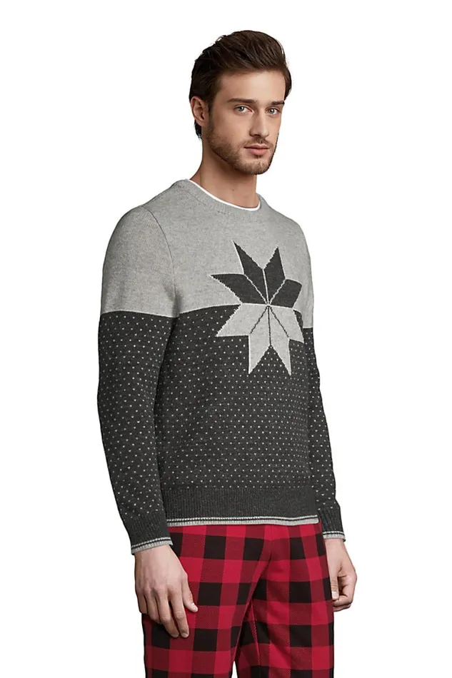 Lands039 End Sweaters Men Lighthouse Hunters Star Crewneck Sweater Dark Charcoal Birdseye Lands039 End Sweaters Men Lighthouse Hunters Star Crewneck Sweater Dark Charcoal Birdseye