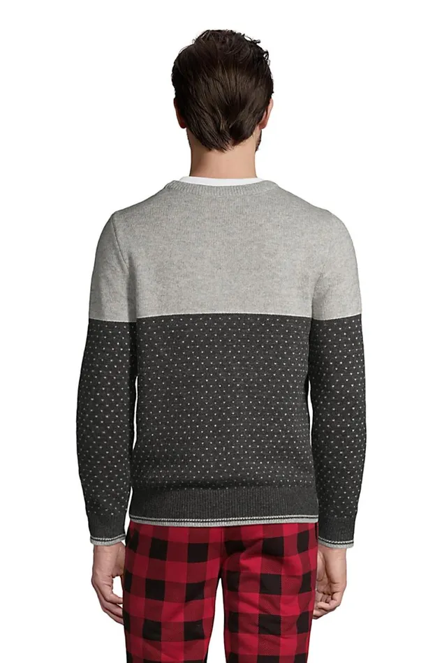 Lands039 End Sweaters Men Lighthouse Hunters Star Crewneck Sweater Dark Charcoal Birdseye Lands039 End Sweaters Men Lighthouse Hunters Star Crewneck Sweater Dark Charcoal Birdseye