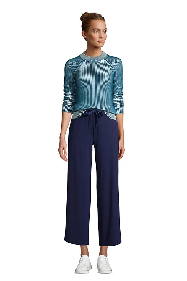Lands039 End Sweaters Women Cotton Drifter Shaker Doubled Crew Neck Sweater Baltic Teal Plaited Lands039 End Sweaters Women Cotton Drifter Shaker Doubled Crew Neck Sweater Baltic Teal Plaited