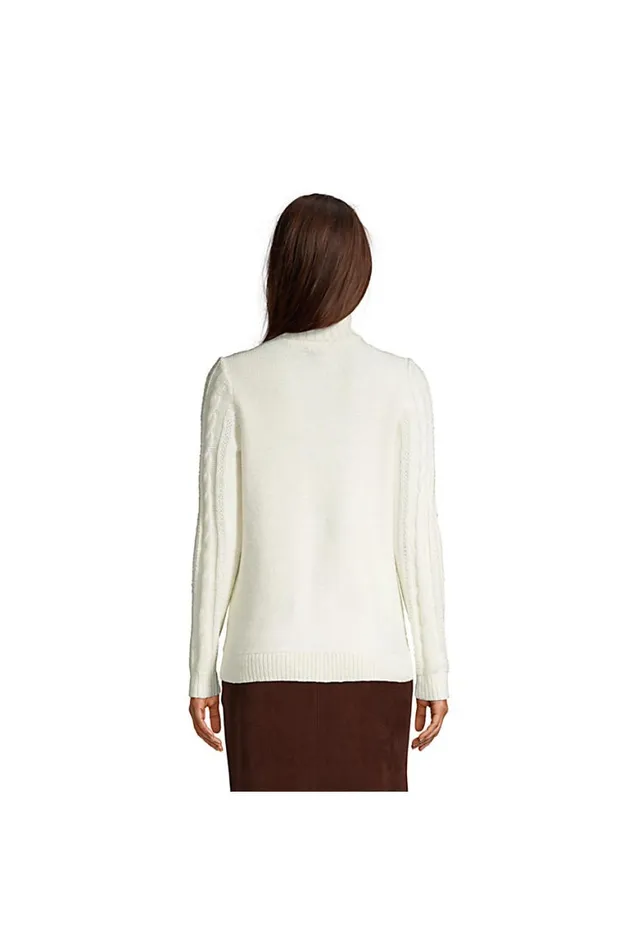 Lands039 End Sweaters Women Cozy Lofty Bobble Turtleneck Sweater Ivory Lands039 End Sweaters Women Cozy Lofty Bobble Turtleneck Sweater Ivory