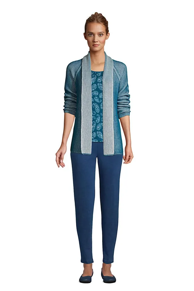 Lands039 End Sweaters Women Drifter Shaker Open Cardigan Sweater Baltic Teal Plaited Lands039 End Sweaters Women Drifter Shaker Open Cardigan Sweater Baltic Teal Plaited