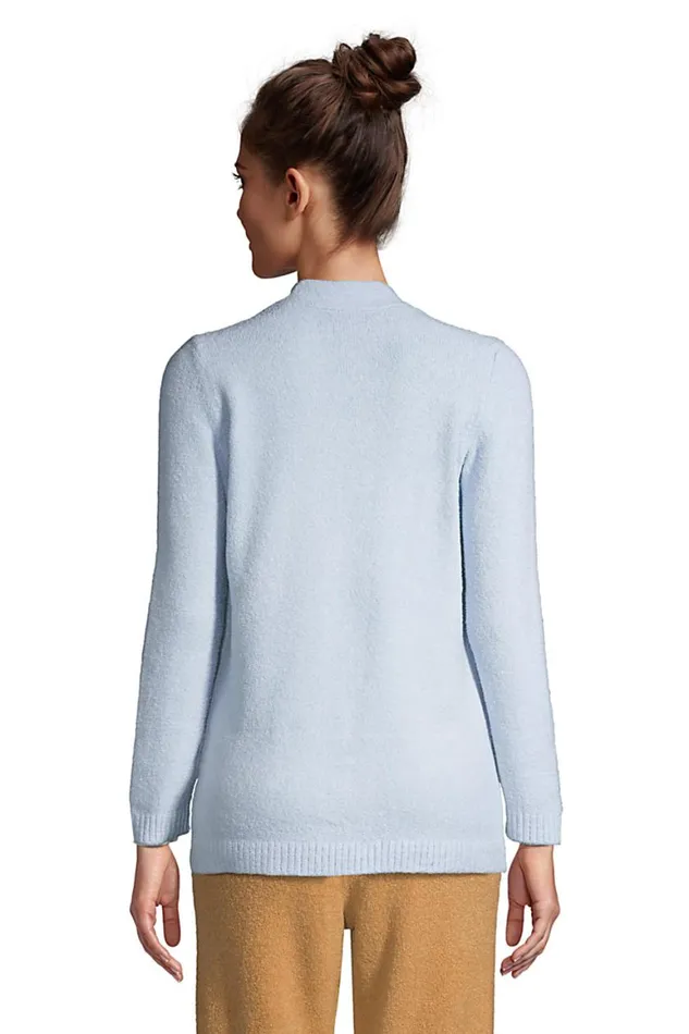 Lands039 End Sweaters Women Lounge V Neck Cardigan Sweater Slounge Soft Blue Haze Lands039 End Sweaters Women Lounge V Neck Cardigan Sweater Slounge Soft Blue Haze