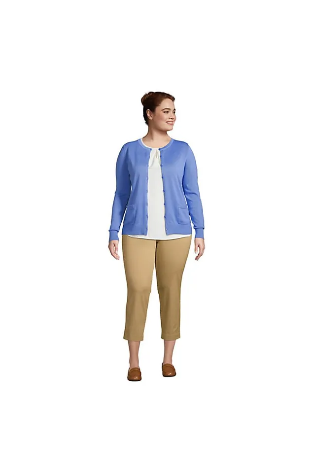 Lands039 End Sweaters Women Plus Size Cotton Modal Crew Cardigan Black Lands039 End Sweaters Women Plus Size Cotton Modal Crew Cardigan Black