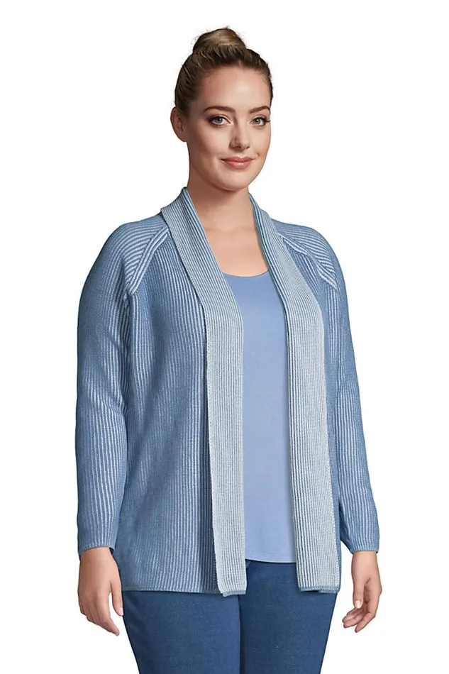Lands039 End Sweaters Women Plus Size Drifter Shaker Open Cardigan Sweater Baltic Teal Plaited Lands039 End Sweaters Women Plus Size Drifter Shaker Open Cardigan Sweater Baltic Teal Plaited