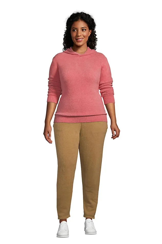Lands039 End Sweaters Women Plus Size Lounge Hooded Pullover Sweater Slounge Soft Blue Haze
