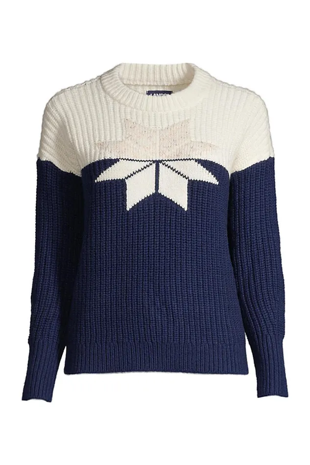 Lands039 End Sweaters Women Plus Size Patchwork Crew Neck Sweater Rainbow Hunter Star Lands039 End Sweaters Women Plus Size Patchwork Crew Neck Sweater Rainbow Hunter Star