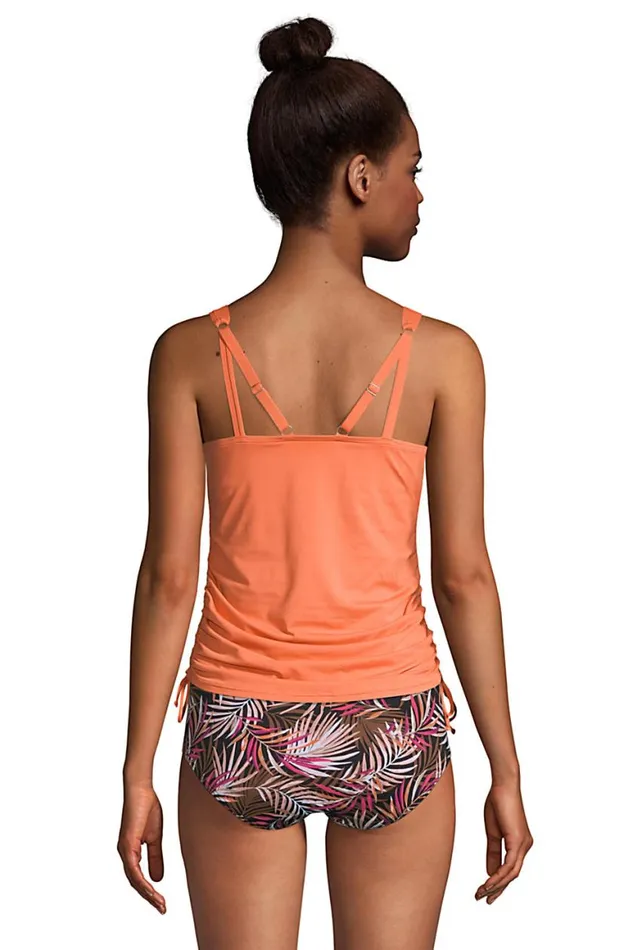 Lands039 End Swimsuits Women Chlorine Resistant Adjustable Vneck Underwire Tankini Top Swimsuit Adjustable Straps Papaya Orange Lands039 End Swimsuits Women Chlorine Resistant Adjustable Vneck Underwire Tankini Top Swimsuit Adjustable Straps Papaya Orange