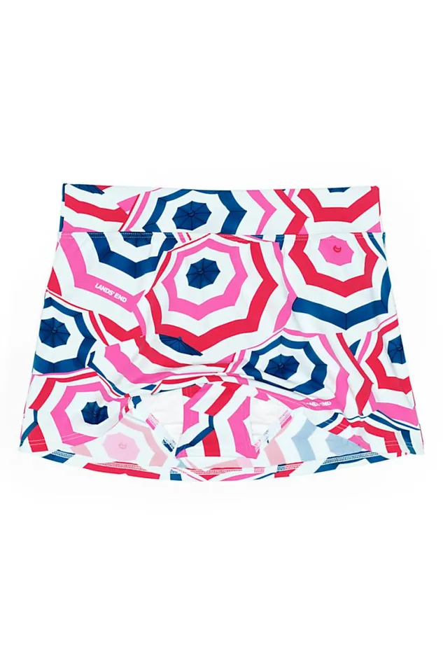 Lands039 End Swimsuits Women Chlorine Resistant Mini Swim Skirt Swim Bottoms Classic Cobalt Beach Umbrella