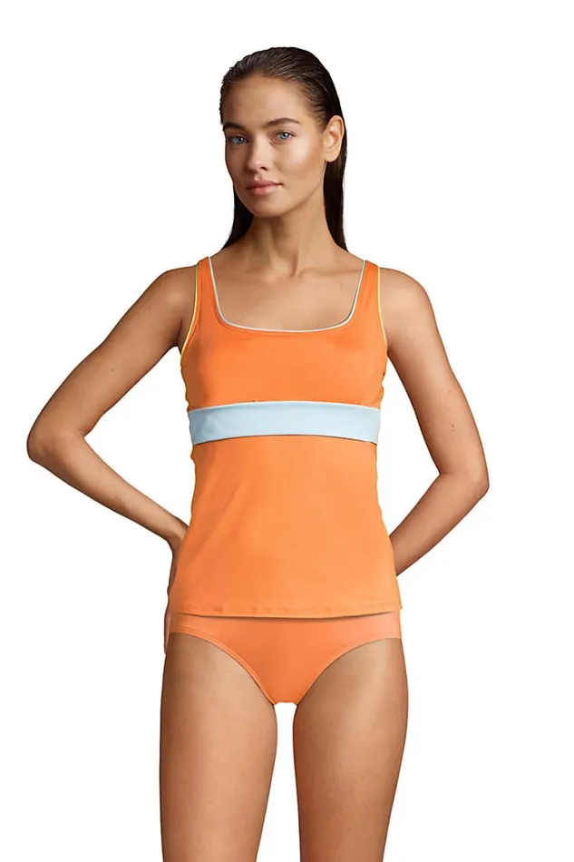 Lands039 End Swimsuits Women Chlorine Resistant Square Neck Underwire Tankini Top Swimsuit Adjustable Straps Pineapple Bliss Lands039 End Swimsuits Women Chlorine Resistant Square Neck Underwire Tankini Top Swimsuit Adjustable Straps Pineapple Bliss