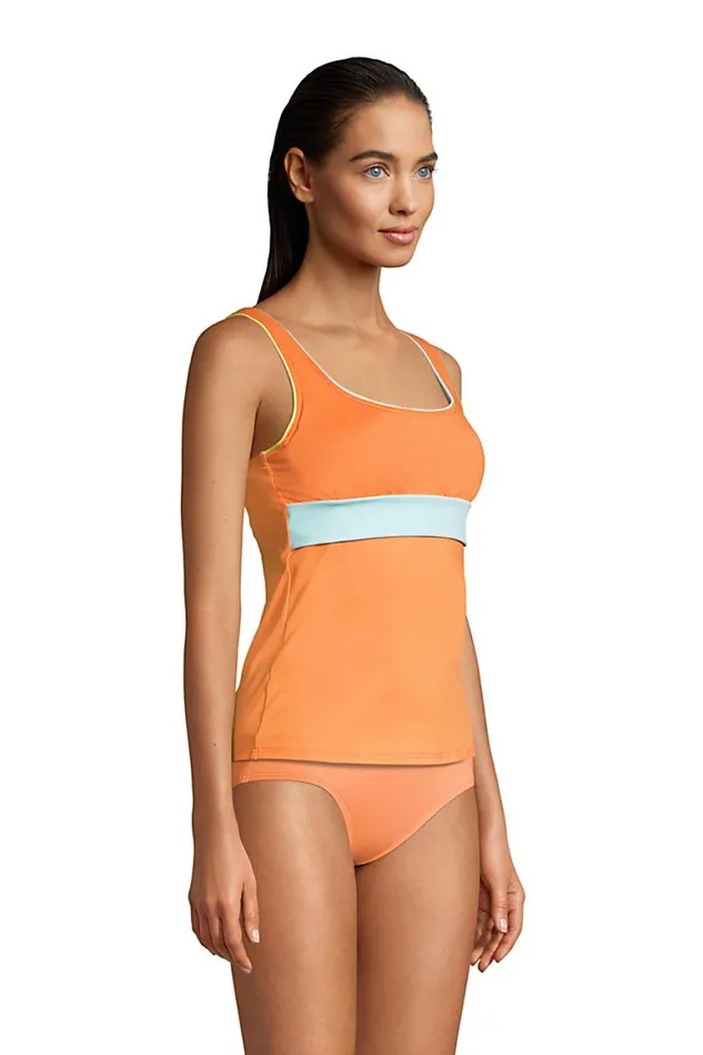 Lands039 End Swimsuits Women Chlorine Resistant Square Neck Underwire Tankini Top Swimsuit Adjustable Straps Pineapple Bliss Lands039 End Swimsuits Women Chlorine Resistant Square Neck Underwire Tankini Top Swimsuit Adjustable Straps Pineapple Bliss