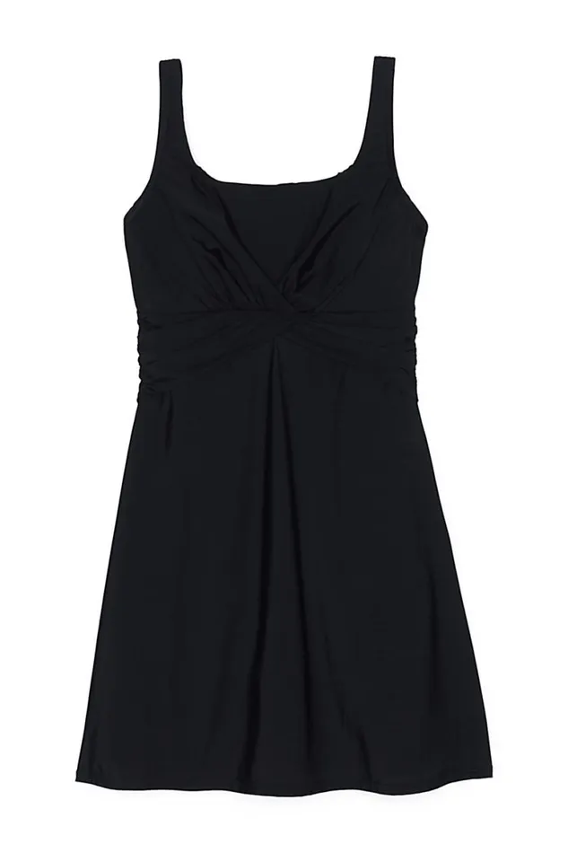 Lands039 End Swimsuits Women Ddcup Slender Tummy Control Chlorine Resistant Underwire Swim Dress One Piece Swimsuit Black Lands039 End Swimsuits Women Ddcup Slender Tummy Control Chlorine Resistant Underwire Swim Dress One Piece Swimsuit Black