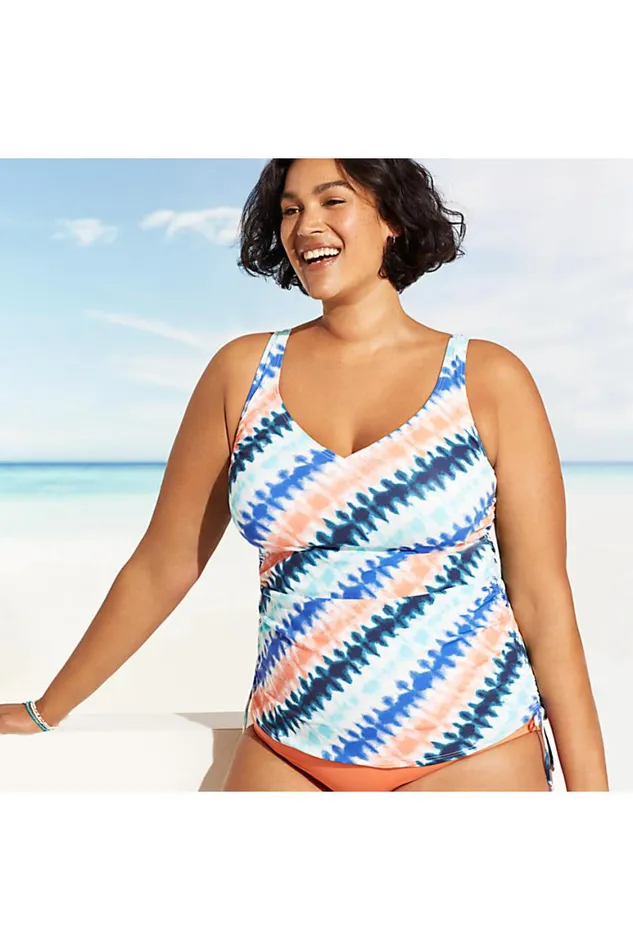 Lands039 End Swimsuits Women Plus Size Chlorine Resistant Tummy Control High Waisted Bikini Bottoms Papaya Orange Lands039 End Swimsuits Women Plus Size Chlorine Resistant Tummy Control High Waisted Bikini Bottoms Papaya Orange