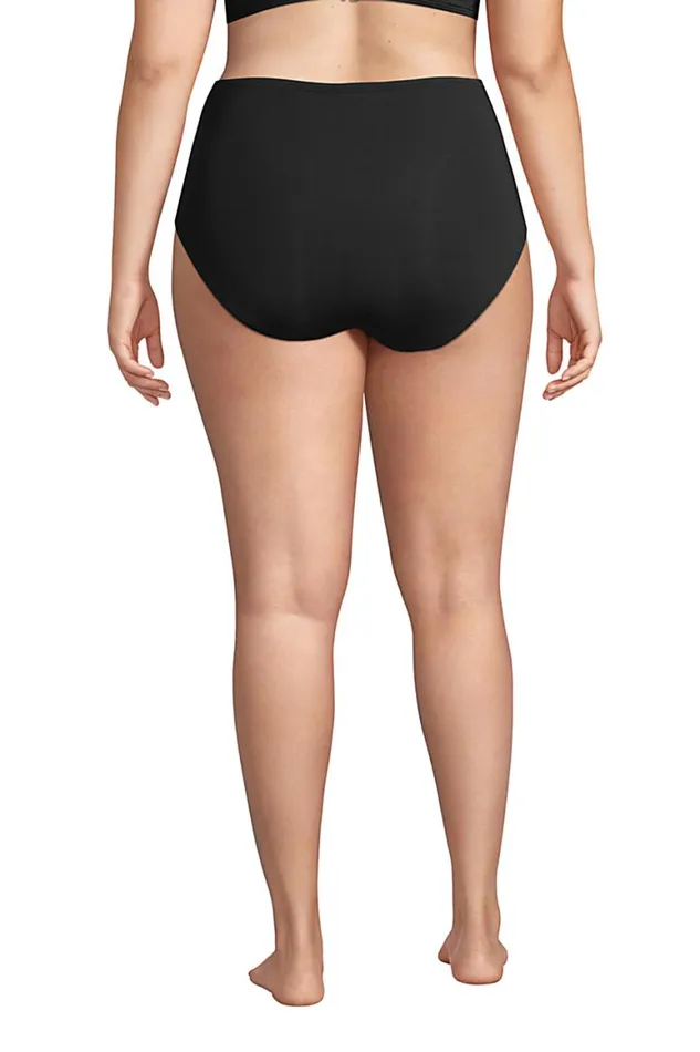 Lands039 End Swimsuits Women Plus Size Chlorine Resistant Twist Front Retro High Waisted Bikini Bottoms Black Lands039 End Swimsuits Women Plus Size Chlorine Resistant Twist Front Retro High Waisted Bikini Bottoms Black