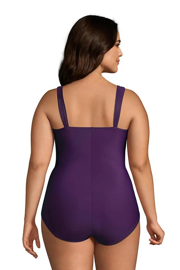 Lands039 End Swimsuits Women Plus Size Slender Grecian Tummy Control Chlorine Resistant One Piece Swimsuit Blackberry Lands039 End Swimsuits Women Plus Size Slender Grecian Tummy Control Chlorine Resistant One Piece Swimsuit Blackberry