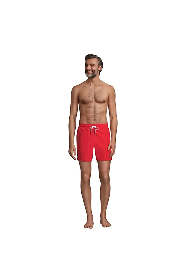 Lands039 End Swimwear Men Big 6034 Volley Swim Trunks Compass Red Lands039 End Swimwear Men Big 6034 Volley Swim Trunks Compass Red