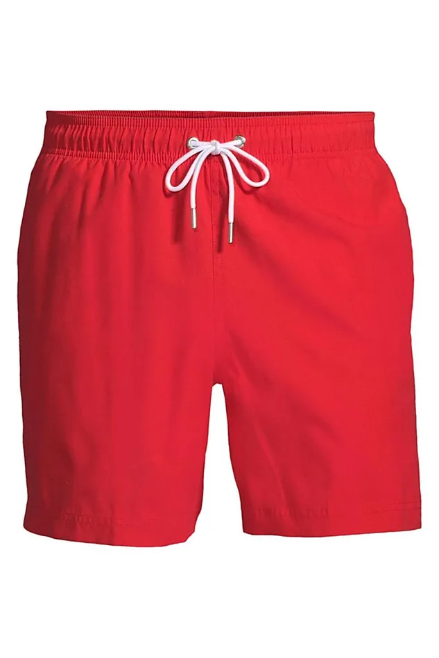 Lands039 End Swimwear Men Big 6034 Volley Swim Trunks Compass Red Lands039 End Swimwear Men Big 6034 Volley Swim Trunks Compass Red