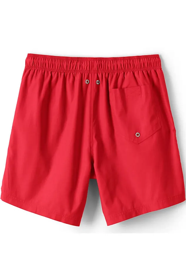Lands039 End Swimwear Men Big 6034 Volley Swim Trunks Compass Red Lands039 End Swimwear Men Big 6034 Volley Swim Trunks Compass Red