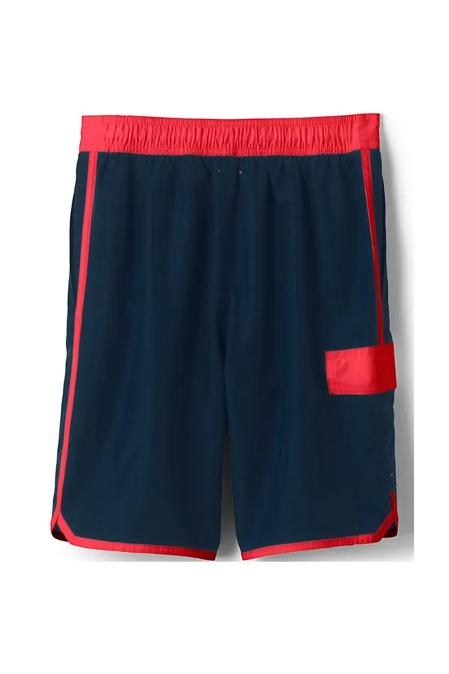 Lands039 End Swimwear Men Board Short Swim Trunks Chicory Blue Stripe Floral Lands039 End Swimwear Men Board Short Swim Trunks Chicory Blue Stripe Floral